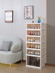 SG Foldable Shoe Box Foldable shoe cabinet shoe box Multi-functional transparent storage boxDouble Door Foldable Storage