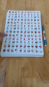 Sticker khen chữ Tiếng anh HÌNH NOEL - Combo 40k 5 tờ A4 x 129 sticker