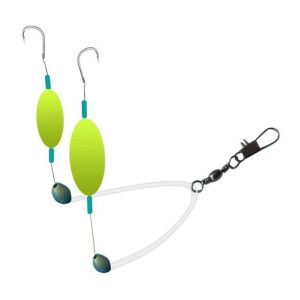 Surfs Fishing Fishhook Pompano Rig with Floats Versatile Fishing Equipments for Saltwater Freshwter Fishing for Fishing Lovers
