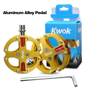 KWOK 3 Bearing Bicycle Pedals CNC Ultralight BMX MTB Bike Pedals Non-slip Aluminum Alloy Anti-skid Mountain Bike Cycling Parts