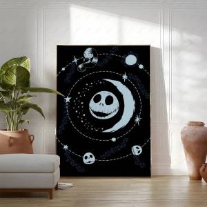 Bandai | Nightmare Before Christmas Poster Removable Wall Sticker Self Adhesive Mural Home Office Living Dining Room Wall Decor