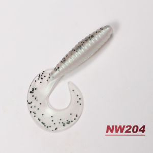 NOEBY Fishing Lures Silicone Bait Finesse Grub 65 80mm 2.5" 3.4" 6pcs Soft Lure Wobbler Grub Tail Artificial Bait Fishing Lures