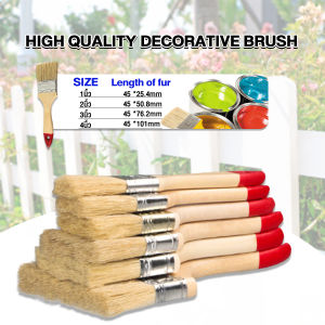 KLIMO Paint Brush Bristles High Quality Decorative brush Wooden Bristle Hair Oil Acrylic Painting Flat Graffiti Brushes