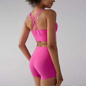 Summer 2 Pcs Seamless Yoga Breathable Fitness Set Bra Crop Top Workout Leggings Sportswear Female Sport Running Yoga Suit👚👚