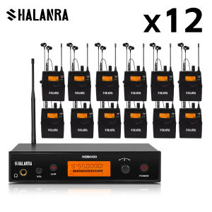 SHALANRA HEM6400 UHF Mono Dual Wireless in-Ear Monitor System Metal Wireless IEM for Band Studio 16 Bodypack