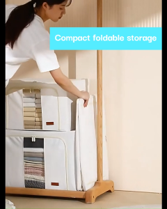 Quality Oxford Fabric Foldable Storage Box - Sturdy Steel Frame for Organizing Clothes Toys etc