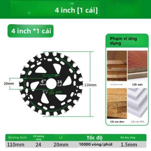 Lưỡi Cưa Tròn Pin Lithium Baolian Dùng Trong Chế Biến Gỗ 4/5/6 Inch Răng Cắt Thay Đổi Máy Cắt Tiết Kiệm Năng Lượng Lưỡi Dao Cacbua