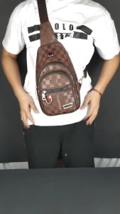 Tas Selempang Bahu Polo Amstar Slingbag Bahan Kulit PU Tas Pria Wanita