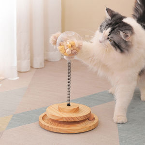 Cat Toy Baseball Bat Feeder Dry Snack Self Entertaining Cat Food Dispenser Interactive Playtime for Kittens And Cats