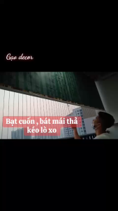 Bạt cuốn che nắng mưa bạt tự cuốn kéo lò xo đầy đủ phụ kiện nhận làm theo yêu cầu