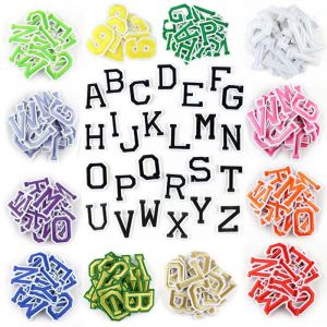 26PCS/Small A~Z Coloured Alphabet English Letters Clothes StickersFabric Applique Iron On Patch Embroidery Sewing Supplies
