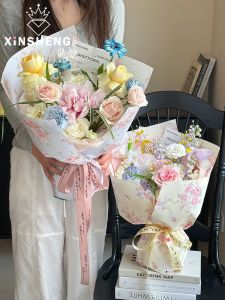 Romantic Flower Sea Original Wrapping Paper for Flower Shops Fresh Flower Bouquets High Aesthetic Packaging Materials