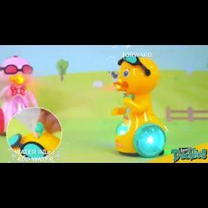 MAINAN ANAK DANCING SPACE Bebek Duck Keluar Bubble Tiup Balon Bayi Senang MUSIK LAMPU 3D BATERAI LUCU