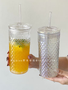 New Arrival Creative Mermaid Scales Fruit Tea Cup Fancy Colorful with Lid Cup with Straw Beverage Cup Tumbler