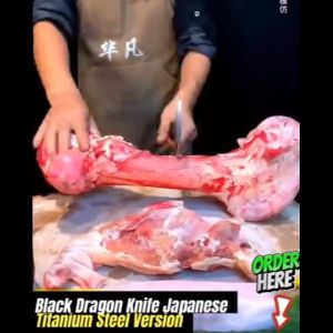 Black Dragon Knife Japanese Titanium Steel Version original premium blade stainless steel super sharp kitchen knife meat knife chef knife cutting bones butchers knives mongolian knife heavy duty professional chopper boning japan cleaving knife tools