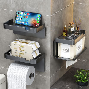 Bathroom Toilet Paper Box Roll Tissue Rack Storage Rack Tissue Box Storage Household Bathroom Punch-Free Wall Hanging