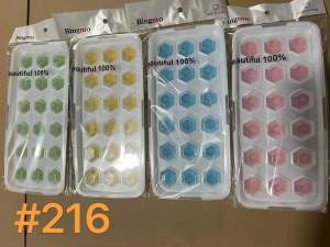 Silicone Ice Cube Tray Mold with Clear Cover Maker Freezer Kitchen Baby Food Maker Tray