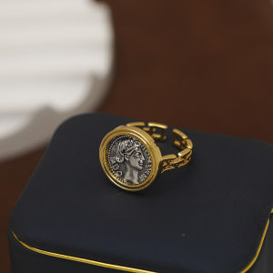 18K Gold Greek Goddess Of Wealth Vintage Fortune Ring Ethnic Jewelry For Women