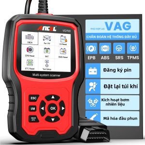 Máy Quét OBD2 Ancel VD700 Công Cụ Chẩn Đoán Toàn Hệ Thống Hỗ Trợ EPB ABS D.PF TPMS Đặt Lại Dầu Cho Xe VW Audi Skoda Seat - Máy Đọc Mã Lỗi Ô Tô