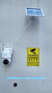 FERNYE CCTV Security Warning Sign 15x22cm Self-Adhesive 24 Hour Video Surveillance Sticker Waterproof for Home Office & Business Use