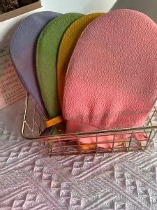 3 Colors Available Exfoliating Glove Body Scrub Loofah for Smooth Skin & Dead Skin Removal Bath Glove