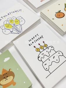 Cute Orange Biscuit Candy Ins Style Full of Simple Accessories Postcards Holiday Message Card Birthday Greeting Card