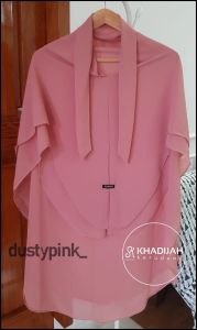 Jilbab Hijab Instan Khimar Syari Bahan Cerutty Tanpa pad Safwah By Khadijah