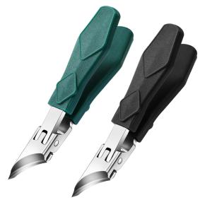 Slanted Curved Nail Clippers Heavy Duty Anti-Splash Toenail Clipper for Thick Nails Pedicure Tool for Men Women Elderly Salon
