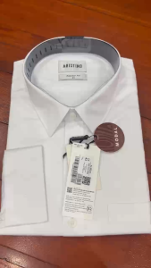 Aristino - Áo Sơ Mi Trắng Nam ALSR39 dáng regular fit có túi
