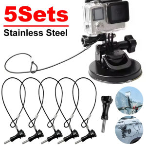 5Set Stainless Steel Safety Rope Lanyard for GoPro Hero 13 12 11 Anti-lost Hand Wristband Hanging Ropes for DJI Insta360 X5