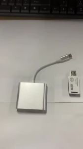 3 in1 Type-C USB 3.1 To HD HDMI USB 3.0 Type C Female Converter Cable Adapter Docking Station Expansion usb Converter for  Apple Samsung Huawei Mobile Phone Tablet  RUIJA