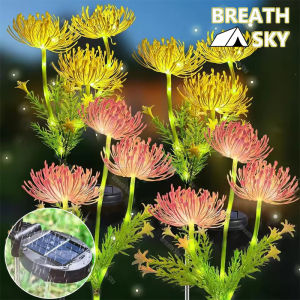 1pc Solar Flower Lawn Lamps Courtyard Garden Lights Simulation Flower Outdoor Decor Waterproofing LED Light for Yard Balcony