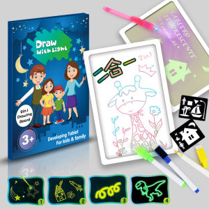 A3/A4/A5 Light Writing Tablet Pad Kids Children Drawing Doodle Board Draw light up Whiteboard Educational Toys Birthday Christmas Gifts for Boys Girls