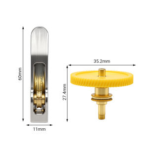 For A1 A1 Mini A2L Extruder Gear Assembly Silver Aluminum Alloy Lever + Yellow POM Gear Kit 3D Printer Upgrade Replacement Parts