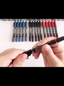10-Piece Double-Ended Brush-Tip Marker Set Black/Red/Blue Drawing Set Ideal for Painting Sketching Writing and Doodling