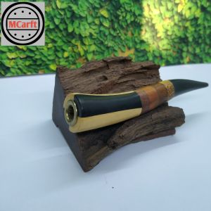Once pipa padutan kayu kelor hitam kombinasi kemuning gading model bulat C201
