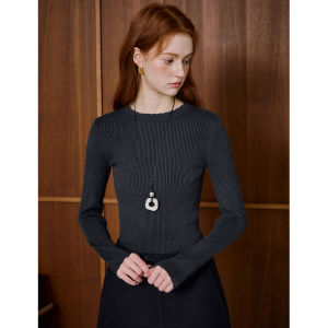 KUHNMARVIN | Áo Sweater Giảm Cân Phong Cách Pháp Có Ren