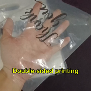 EKUMA Transparent Thank You Plastic Bag | Thank You Gift Bag | Goodies Bag | Doorgift Bag