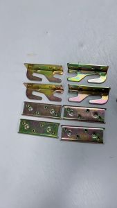 4 Sets Bed Rail Brackets Non-Mortise Bed Rail Fittings Bed Frame Brackets for Headboard and Footboard
