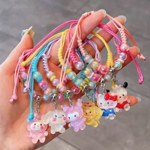 Sanrio | Cute KT Cat Kumi Adjustable Hand Woven Polyester Cartoon Character Charm Rope Gifts Festivals Parties Travel Rewards