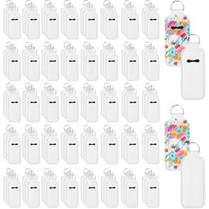 10 Pcs Sublimation Lipstick Holder Keychains with Key Rings – Heat Transfer Blanks for Travel Small Item Organizer for Women