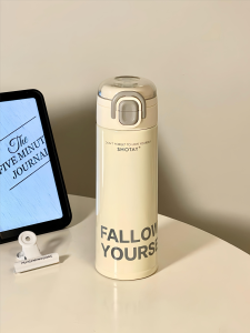 Cốc Nước Bằng Thép Không Gỉ 316 Có Ống Hút Cốc Nước Nóng Lạnh Di Động Cốc Nước Nữ Cốc Nước Nhỏ Gọn Cốc Đi Theo Thời Gian