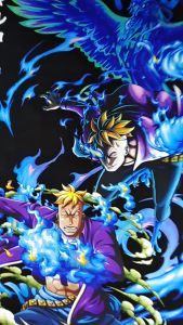GENRYU Marco The Phoenix Anime One Piece Baju Kaos T-shirt Cotton Combed 24s