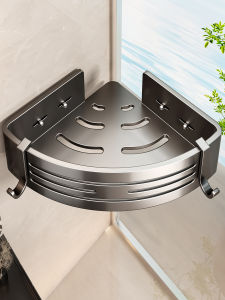 No-drill Corner Basket Shelf Bathroom Storage Rack