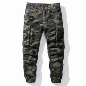 XIAXIANG | Relaxed Retro Outdoor Mens Camo Pants with Multiple Pockets Trousers