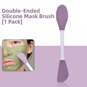 Silica Gel Soft Bristle Dual-Ended Facial Cleansing and Massage Brush