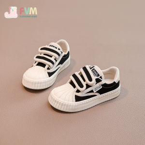 รองเท้าผ้าใบเด็ก FVM ฤดูใบไม้ผลิและฤดูใบไม้ร่วง สำหรับเด็กชายและเด็กหญิง ทรงแบน พื้นยาง กันลื่น รองเท้าผ้าใบลำลอง