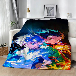 Bandai | 3D H-Hunter x H-Hunter killua Anime Flannel Blanket Soft Throw Blanket Art For Home Decor Bedroom Bed Sofa Picnic Fans Gifts