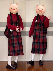 SENWA | Festive Autumn Wear Red Jumper Dress
