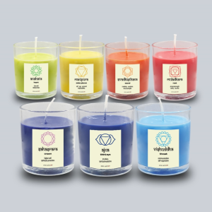 One Wiccan Chakra Unblocking/Chakra Alignment/Chakra Energy Increase Candle Series in 300g Jar SevenChakra Identifications (7)